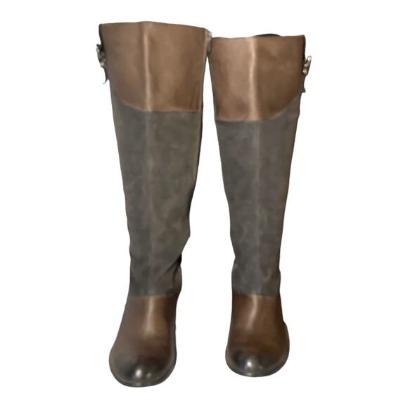 Fergie Women's Rustic Western Brown Leather Boots 10 - Picture 6 of 9